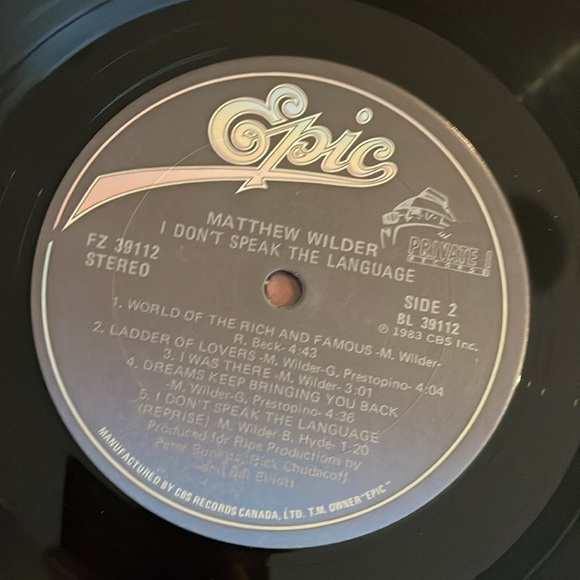 Matthew Wilder Vinyl Record 1983 vintage - Picture 7 of 8